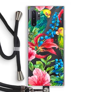 CaseCompany Papegaaien: Samsung Galaxy Note 10 Plus Transparant Hoesje met koord