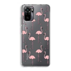 CaseCompany Anything Flamingoes: Xiaomi Redmi Note 10 Pro Transparant Hoesje
