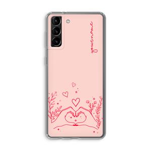 CaseCompany Love is in the air: Samsung Galaxy S21 Plus Transparant Hoesje