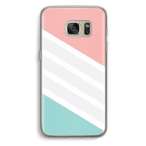 CaseCompany Strepen pastel: Samsung Galaxy S7 Transparant Hoesje