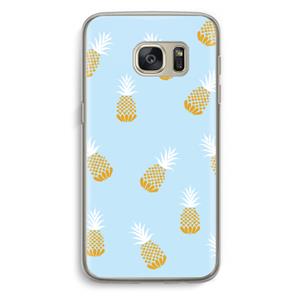 CaseCompany Ananasjes: Samsung Galaxy S7 Transparant Hoesje