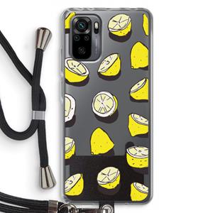 CaseCompany When Life Gives You Lemons...: Xiaomi Redmi Note 10 Pro Transparant Hoesje met koord