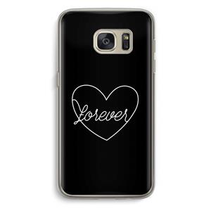 CaseCompany Forever heart black: Samsung Galaxy S7 Transparant Hoesje