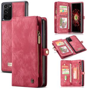 Caseme vintage 2 in 1 portemonnee hoes - Samsung Galaxy Note 20 - Rood