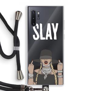 CaseCompany Slay All Day: Samsung Galaxy Note 10 Plus Transparant Hoesje met koord