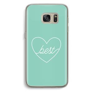 CaseCompany Best heart pastel: Samsung Galaxy S7 Transparant Hoesje