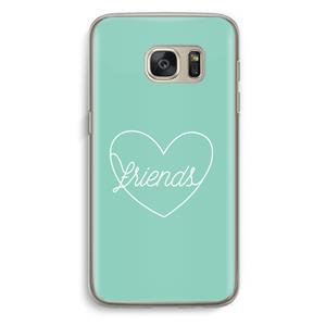 CaseCompany Friends heart pastel: Samsung Galaxy S7 Transparant Hoesje