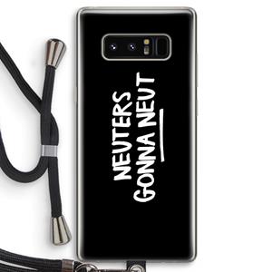 CaseCompany Neuters (zwart): Samsung Galaxy Note 8 Transparant Hoesje met koord