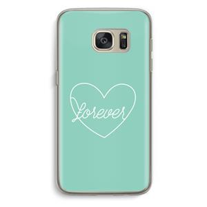 CaseCompany Forever heart pastel: Samsung Galaxy S7 Transparant Hoesje