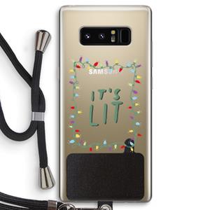 CaseCompany It's Lit: Samsung Galaxy Note 8 Transparant Hoesje met koord