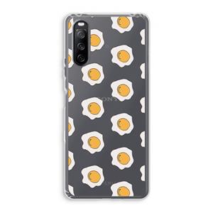 CaseCompany Bacon to my eggs #1: Sony Xperia 10 III Transparant Hoesje