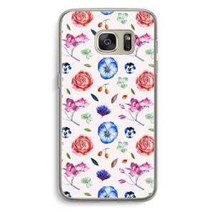 CaseCompany Bloemetjes: Samsung Galaxy S7 Transparant Hoesje