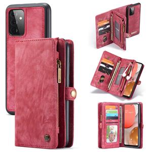Caseme vintage 2 in 1 portemonnee hoes - Samsung Galaxy A72 - Rood