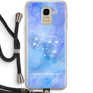 CaseCompany Sterrenbeeld - Licht: Samsung Galaxy J6 (2018) Transparant Hoesje met koord