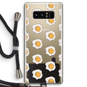 CaseCompany Bacon to my eggs #1: Samsung Galaxy Note 8 Transparant Hoesje met koord