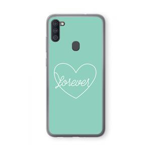 CaseCompany Forever heart pastel: Samsung Galaxy A11 Transparant Hoesje