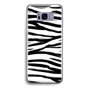CaseCompany Zebra pattern: Samsung Galaxy S8 Transparant Hoesje