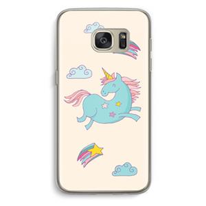 CaseCompany Vliegende eenhoorn: Samsung Galaxy S7 Transparant Hoesje