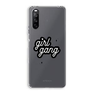 CaseCompany Girl Gang: Sony Xperia 10 III Transparant Hoesje