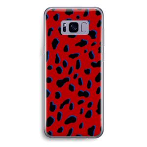 CaseCompany Red Leopard: Samsung Galaxy S8 Transparant Hoesje