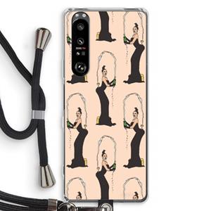 CaseCompany Pop Some Kim: Sony Xperia 1 III Transparant Hoesje met koord