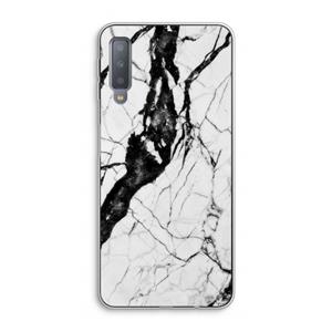 CaseCompany Witte marmer 2: Samsung Galaxy A7 (2018) Transparant Hoesje