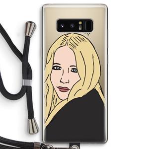 CaseCompany Mary Kate: Samsung Galaxy Note 8 Transparant Hoesje met koord