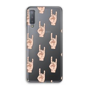 CaseCompany Rock: Samsung Galaxy A7 (2018) Transparant Hoesje