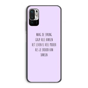 CaseCompany Sprong: Xiaomi Redmi Note 10 5G Transparant Hoesje