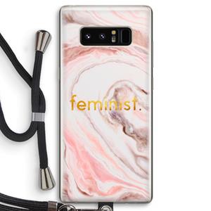 CaseCompany Feminist: Samsung Galaxy Note 8 Transparant Hoesje met koord