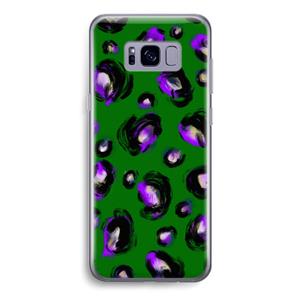 CaseCompany Green Cheetah: Samsung Galaxy S8 Transparant Hoesje