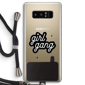 CaseCompany Girl Gang: Samsung Galaxy Note 8 Transparant Hoesje met koord