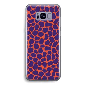 CaseCompany Purple Giraffe: Samsung Galaxy S8 Transparant Hoesje
