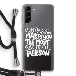 CaseCompany The prettiest: Samsung Galaxy S21 Plus Transparant Hoesje met koord