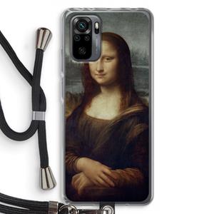 CaseCompany Mona Lisa: Xiaomi Redmi Note 10 Pro Transparant Hoesje met koord