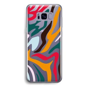CaseCompany Colored Zebra: Samsung Galaxy S8 Transparant Hoesje