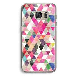 CaseCompany Gekleurde driehoekjes: Samsung Galaxy S7 Transparant Hoesje