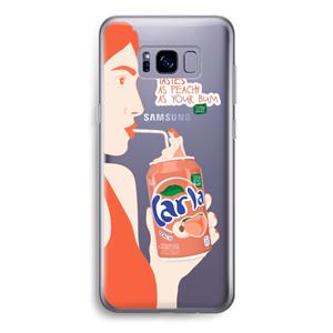 CaseCompany Peach please!: Samsung Galaxy S8 Transparant Hoesje