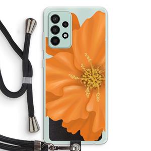 CaseCompany Orange Ellila flower: Samsung Galaxy A52s 5G Transparant Hoesje met koord