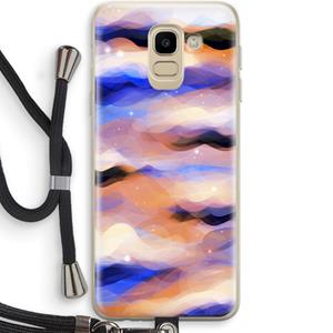 CaseCompany Donkere Wolken: Samsung Galaxy J6 (2018) Transparant Hoesje met koord
