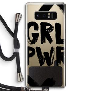 CaseCompany Girl Power #2: Samsung Galaxy Note 8 Transparant Hoesje met koord
