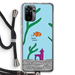 CaseCompany Aquarium: Xiaomi Redmi Note 10 Pro Transparant Hoesje met koord