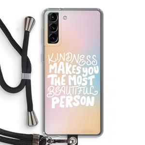 CaseCompany The prettiest: Samsung Galaxy S21 Plus Transparant Hoesje met koord