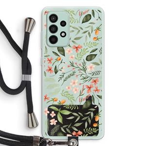 CaseCompany Sweet little flowers: Samsung Galaxy A52s 5G Transparant Hoesje met koord