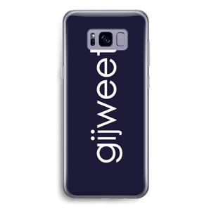 CaseCompany Gijweet: Samsung Galaxy S8 Transparant Hoesje