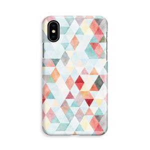 CaseCompany Gekleurde driehoekjes pastel: iPhone X Volledig Geprint Hoesje