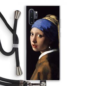 CaseCompany The Pearl Earring: Samsung Galaxy Note 10 Plus Transparant Hoesje met koord
