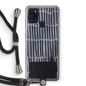 CaseCompany Moroccan stripes: Samsung Galaxy A21s Transparant Hoesje met koord