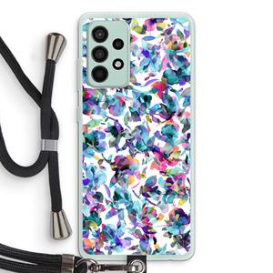 CaseCompany Hibiscus Flowers: Samsung Galaxy A52s 5G Transparant Hoesje met koord