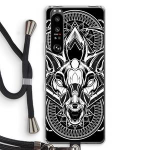 CaseCompany Oh Deer: Sony Xperia 1 III Transparant Hoesje met koord